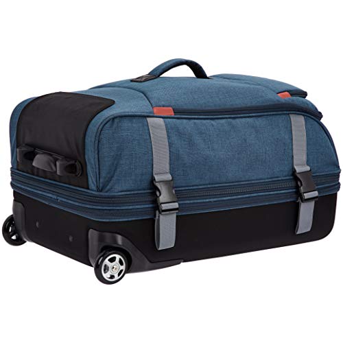 Amazon Basics Rolling Travel Duffel Bag Luggage with Wheels, Medium, Green