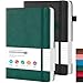 FOCUS DAY 2 Pack A5 Journal Notebook, Faux Leather Notebook Journal for Men/Women, Hardback Note Book with 100GSM Lined Paper, No Bleed, for Office School Supplies, 14.5 x 21.3 cm, Green & Black