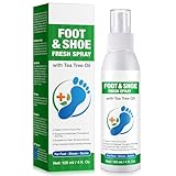 Foot Tea Tree Oil Spray - Odor Control & Itch Relief with Tea Tree Oil | 120ml (4oz) | Natural Foot Deodorizer for Fresh, Clean Feet.