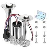 MTRPS 12V Car Air Horn, 120 DB Super Loud Dual Trumpets Electric Train Horn Kit with...