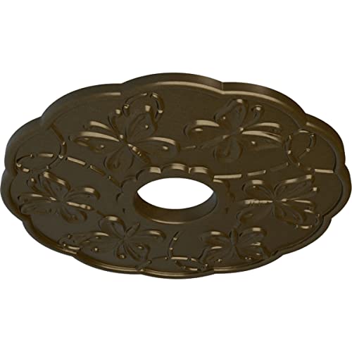Image of Ekena Millwork CM17TSBRSDecorative Ceiling Medallions Modeled After Original Historical Patterns & Designs, Brass