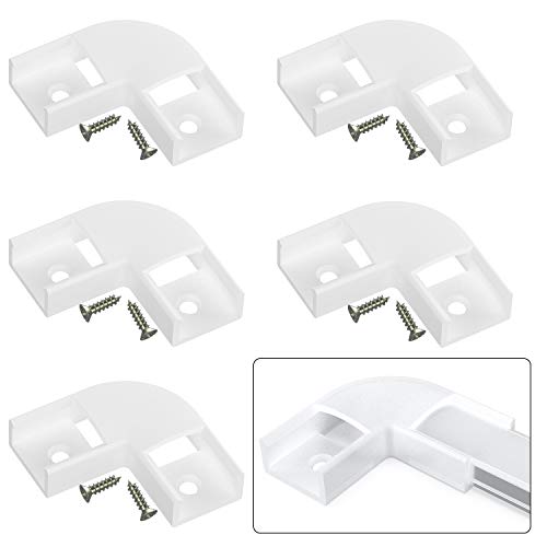 Angdarun 90 Grad Led Profil Eckverbinder, 90 Grad Inner Ecke Eckeverbinder Eckverbindung NUR für Breite 16-17mm Schlanke U-förmige LED Strip Aluminium Profil - 5 Stück Cover