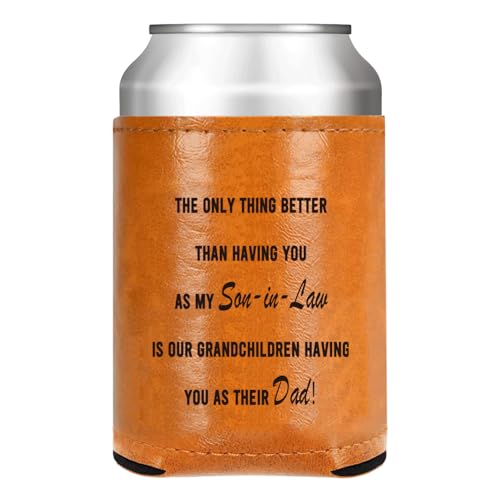 Son In Law Gifts, The Only Thing Better Than Having You As My Son-in-Law Leather Can Cooler,Birthday Newlywed festival Gifts for Son In Law