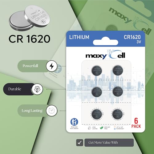 Image of CR1620 Lithium Coin Cell Battery 3V High-Capacity Long-Lasting Reliable Power for Watches, Key Fobs, Toys, Calculators, Medical Devices, Thermometers, Leak-Proof DL1620 ECR1620 (12 Pack)