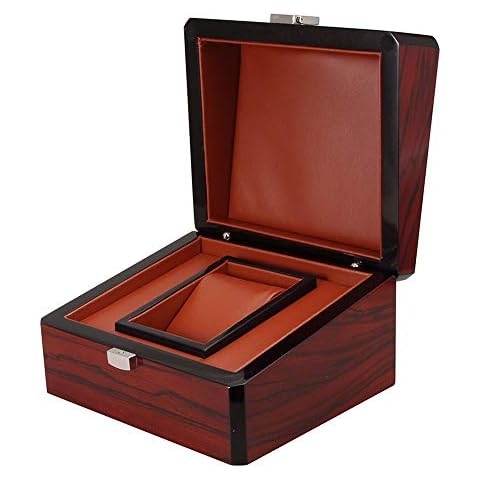 FGDFGDFEEGVD Watch Box Holder Organizer, Premium Single Grid Wooden Storage Box Jewelry Bracelet Storage Gift Case Cover