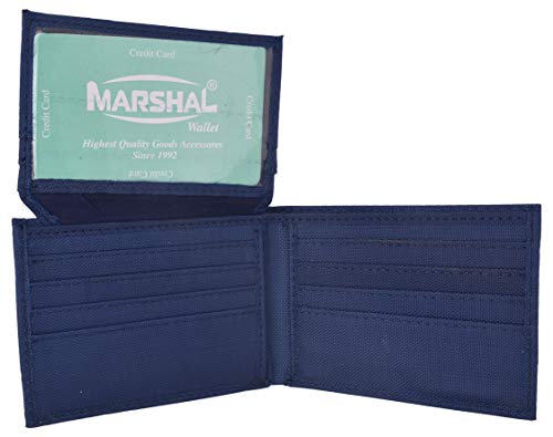 Men's Nylon Slim Classic Bifold Wallet in Colors Thin Wallets for Boys (Blue)