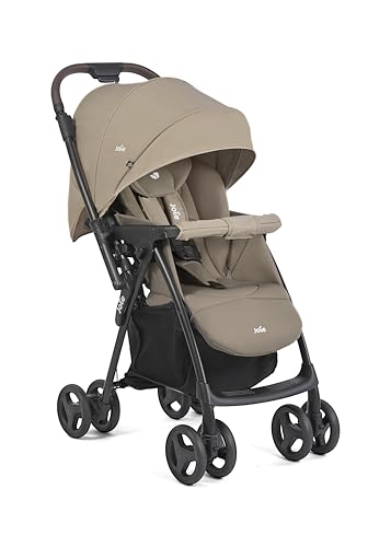 Image of Joie Mirus Lightweight Baby Stroller - Pram with Reversible Handle, Hand Brake and One-Hand Fold, Buggy for Kids 0-3 Years (Upto 15 Kg) - Beach