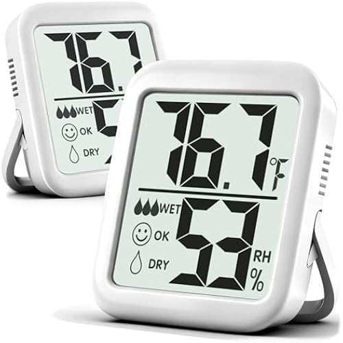 Antonki 2 Pack Room Thermometer Indoor Hygrometer