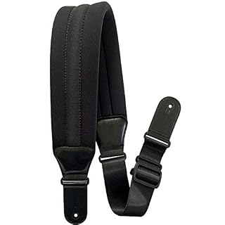 Wepop Guitar Strap Elastic Soft Comfortable Neoprene Leather 3.4in Bass Acoustic Electric Guitar (391) - Les Beatles, Paul McCartney, John Lennon, RIngo Starr, George Harrison