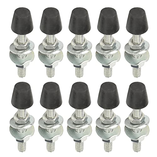 Utoolmart 10pcs M5x46mm Carbon Steel Toggle Clamp Screw Clamp Assembly with Rounded Spindle Tip