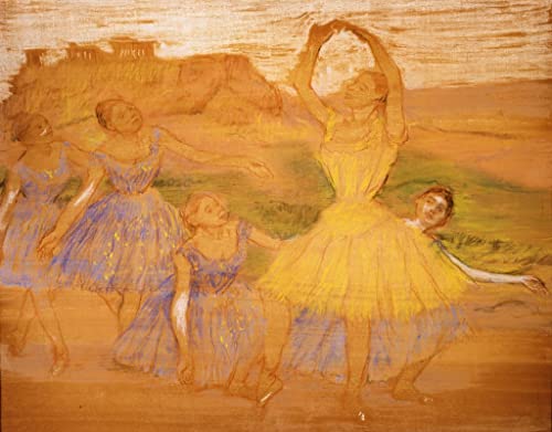Affiche Toile Groupe de danseurs Degas pour créer une ambiance galerie d'art chez soi