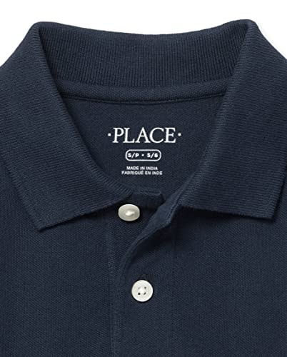 Image of The Children's Place Boys Uniform Long Sleeve Pique Polo