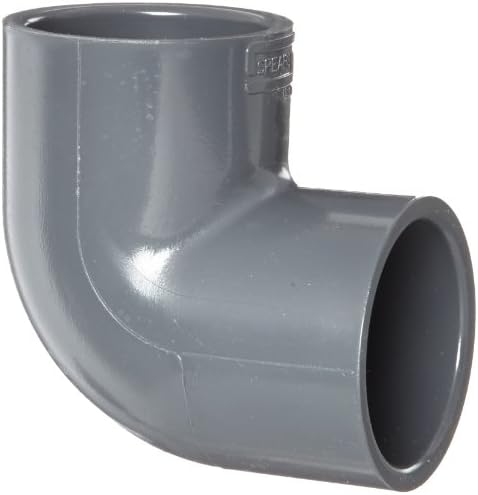 Spears 806 Series PVC Pipe Fitting, 90 Degree Elbow, Schedule 80, 1" Socket