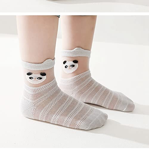 Hopply 5 Pairs Boy Girl Summer Toddler Infant Ankle Pointelle Eyelet Soft Cotton Thin Mesh Socks Unisex Ice Silk Socks (As1, Age, 1_Year, 3_Years, 5Pairs-A, S) #TOP6