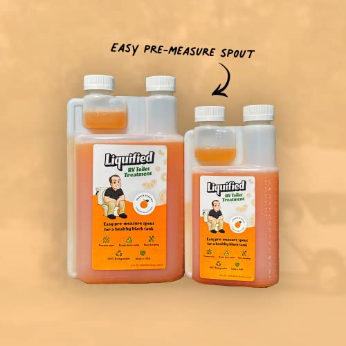 Image of Liquified RV Toilet Treatment - Black Holding Tank Digester - Odor Eliminator - Orange Scent - Matts RV Reviews (Orange, 32oz) (Pack of 2)