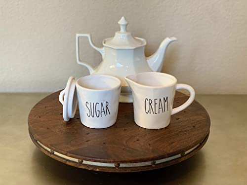 White Jar With Lid Large Capacity Porcelain Ceramic Kitchenware Tableware Pantry (Sugar Creamer Set) #TOP3