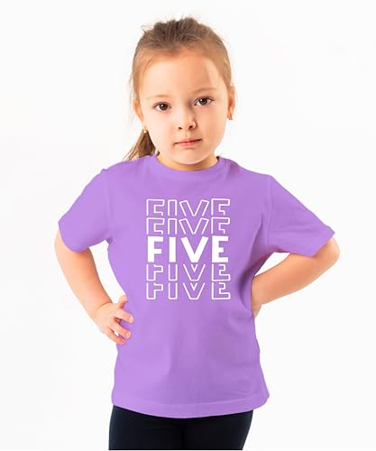 Olive Loves Apple Bold 5th Birthday Explosion T-Shirts and Raglans for Girls and Boys Fifth Birthday Outfit2