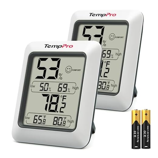 ThermoPro TP50 2 Pieces Digital Hygrometer Indoor Thermometer Room Thermometer and Humidity Gauge with Temperature Humidity Monitor
