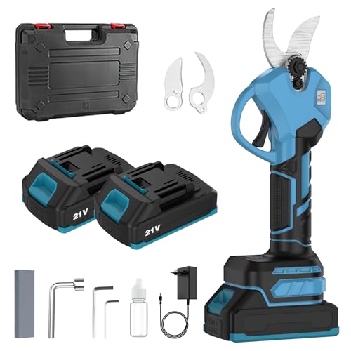 Akku Astschere, 40mm Elektrische Gartenschere für Makita 18V Akku, 1000W Bürstenloser Motor, SK5 Klingen, LED-Display, Doppelte Sicherheitsverriegelung, für Garten, Sträucher und Äste