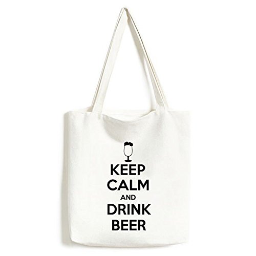 Sac en toile noir grand format avec motif citation bière amusante