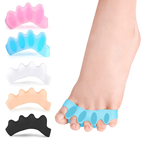 2 Pairs Toe Separators,Correct Bunions And Restore Toes To Their Original Shape,Toe Straighteners For Foot Pain Relief And Plantar Fasciitis,Hammer Toe Straightener For Women & Men (Beige) #TOP4