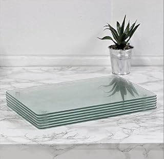 Set of 6 Glass Placemat Great for Parties 20x30cm