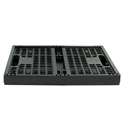 HRB Klapbox, 4 stuks professionele klapbox, 32 liter volume per boodschappenbox inklapbaar, met afmetingen 48 x 35 x 23 cm, boodschappenmand opvouwbaar in de kleur zwart/zwart - Image 7