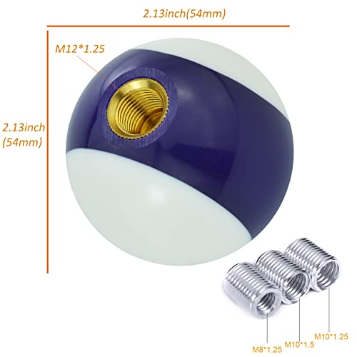 Arenbel 12 Pool Ball Car Racing Shifter Lever Stick Knob Polished Gear Shift Grip Speed Handles Fit Regular Manual Auto Vehicles, Purple #TOP2