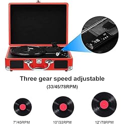 Tourne-Disque Bluetooth avec Cartouche magnétique, Plateau tournant à Courroie avec Haut-parleurs externes puissants… - Les Beatles, Paul McCartney, John Lennon, RIngo Starr, George Harrison Tourne-Disque Bluetooth avec Cartouche magnétique, Plateau tournant à Courroie avec Haut-parleurs externes puissants… – Image 6