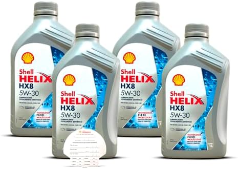 Kit 4 Litros Oleo Shell Helix Hx8 5W-30 API SP Sintetico