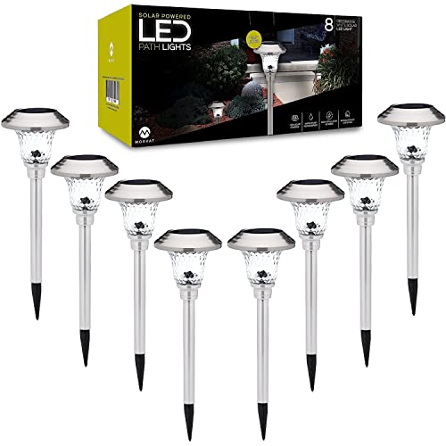 Lumières de paysage de jardin en verre Morvat pack de 8 spots étanches