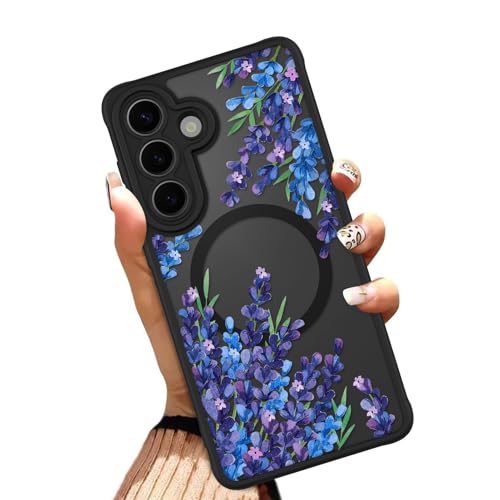 OOK Phone Case Fit for Samsung Galaxy S26 6.3 Inch, Lavender Purple Flowers