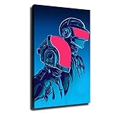 Daft Punk Poster Classic band music Canvas Wall Art SANTA RONA Office Poster Xirokey Print...