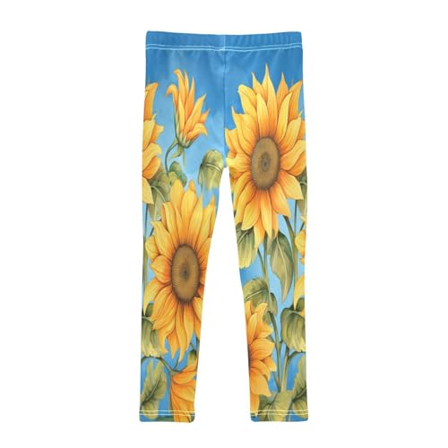 Bolaz Toddler Girls Leggings Printed Yoga Pants Leggings Five Sunflowers for Kids2
