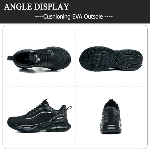 Image of Nutropa Steel Toe Shoes for Men Women Work Safety Footwear Lightweight Breathable Comfortable Industrial Construction Sneakers