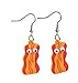 Bacon Googly Eye Yellow Earrings 1.75" Jewelry