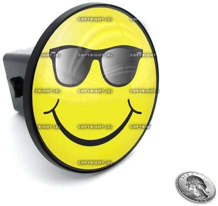 2" Tow Hitch Receiver Plug Cover Insert for SUV's & Trucks - Smile Face Style-9856-6816