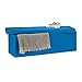Produktbild Relaxdays Faltbare Sitzbank XXL, Sitzcube mit Stauraum, Sitzwürfel aus Leinen, mit Deckel, HBT 38 x 114 x 38 cm, blau