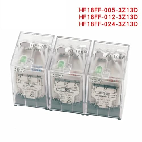 Relé electromagnético HF18FF-024-3Z13D para zócalos de 11 pines industriales 3
