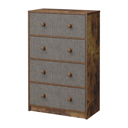 Listado de Estructuras, baldas y cajones los preferidos por los clientes. 46 MU:4LIFE Cómoda Elegancia De 4 Cajones, Almacenamiento para Hogar Y Oficina, Organizador Cajonera De Estructura Madera y Cajon De Tela No Tejida y Cubiertas De MDF (Atigrado y...