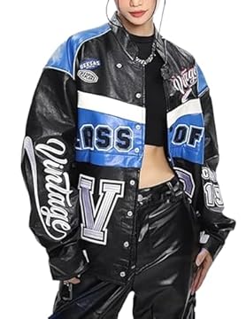 vintage leather racing jacket