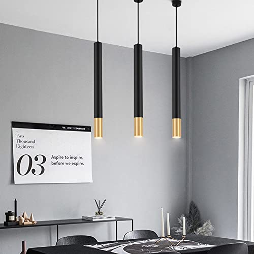 Luces LED modernas cilíndricas y lámparas de techo colgantes de aluminio para salón 4