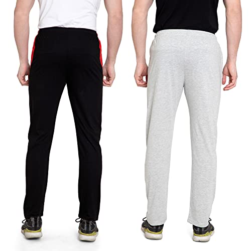 Image of Zeffit Solid Cotton Track Pants /Lower Sport Wear for Men & Boys | Stylish Regular Fit Track Pants for Gym /Running /Workout /Jogging /Sports (Pack of 2)