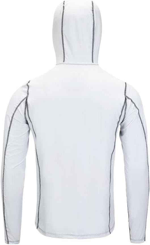 FORLOH Men's SolAir Hooded Long Sleeve - Premium Lightweight Sun Shirt | UPF 50+ Sun Protection for Fishing, Hunting, & Hiking | Cooling & Quick-Dry Technology | Stay Fresh (2XL, Glacier)