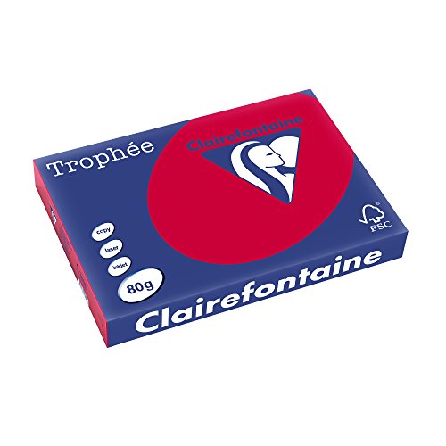 Papier A3 rouge groseille pour affichage clair et signalétique en entreprise