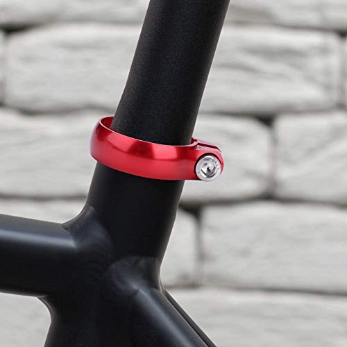 Zacisk sztycy siodełka rowerowego VGEBY1, zacisk sztycy siodełka 27,2 31,8 mm Superlekka blokada sztycy siodełka rowerowego do sztyc siodełka 27,2, część akcesorium siodełka rowerowego (czerwony)