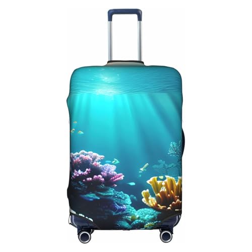 Housse de bagage paysage sous-marin protection élastique valise L