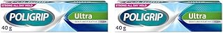 Denture Adhesive Cream, False Teeth and Partials Fixative, Ultra, 40 g (Pack of 2)
