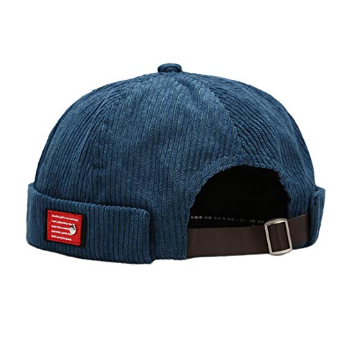 Casquette de docker ajustable contre le vent frais en velours beige