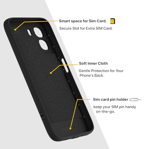 Image of Pikkme Back Cover for Oppo A6X 5G Camera Protection 3D Hexa Cube Design Silicone Protective Bumper Case (Black)